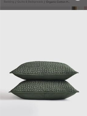 Quince | Organic Cotton Hand Stitched Quilted Sham Set STANDARD